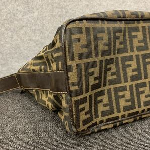 ◆【売り切り】FENDI フェンディ ズッカ キャンバス レディース ハンドバック の画像3