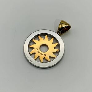 ▲【売り切り】BVLGARI（ブルガリ）トンドサン チョーカー付き ペンダント ステンレススチール / 750（K18）総重量11.95gの画像2