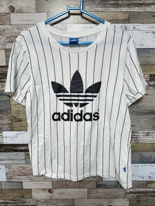 adidas　アディダス　ストライプ　Tシャツ　