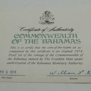 ◇1974年 バハマ連邦 プルーフ貨幣セット9枚セット ケース付き◇md391の画像4