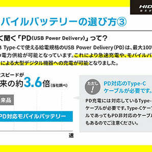 HIDISC PD20W, QC3.0対応 10000mAhモバイルバッテリー ホワイト HD-MBPD20W10000BTWH うの画像5