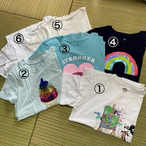 150 ガールズ 半袖Tシャツ 6枚セット ユニクロ GAP branshes 