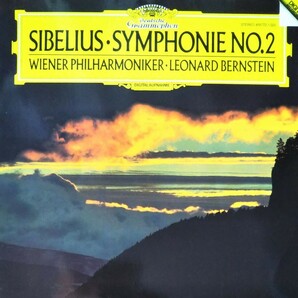 シベリウス 交響曲2番 バーンスタイン 独DGG ウィーン・フィル SIBERIUS SYM.2 BERNSTEIN WIENER PHILHARMONIKER 1986 DIGITAL LPの画像1