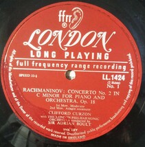 ラフマニノフ ピアノ協奏曲2番 カーゾン US LONDON MONO盤 ボールト ロンドンフィル RACHMANINOV PIANO C. 2 CURZON BOULT LONDON 1955 LP_画像4