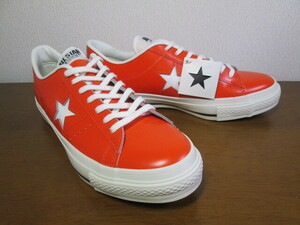 新品未使用 極上 希少 レア CONVERSE ONE STAR J OX コンバース ワンスター レザー オレンジ レアカラー JAPAN 日本製 ９ 27.5cm