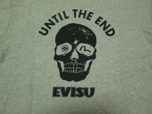 YAMANE ヤマネ EVISU エヴィス ジーンズ Tシャツ UNITIL THE END 38 グレー スカル カモメ_画像3