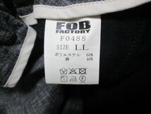 美品良好 FOB FACTORY エフオービーファクトリー F.O.B FACTORY イージーパンツ FO488 LL 4 チャコール グレー_画像5