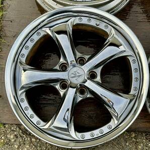 ワークWork VSKF VS KF クローム18インチ ホイール 7.5J +45 PCD114.3 5穴 4本セットの画像5