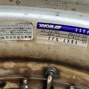 ワークWork VSKF VS KF クローム18インチ ホイール 7.5J +45 PCD114.3 5穴 4本セットの画像7