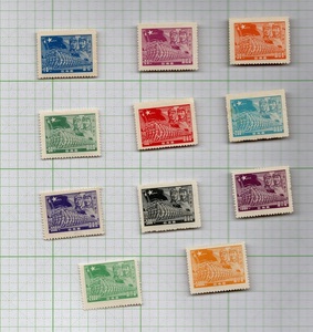  China .. district stamp west south .. district [ west south . army map ..] unused all 11 kind .1949 year 12 month wool . higashi . virtue China stamp 