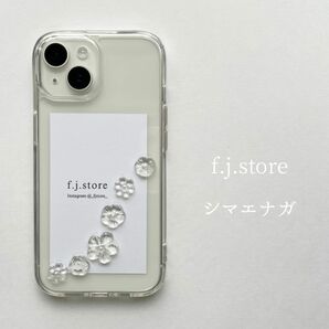 シマエナガのiPhoneケース　クリア　透明　ラメ　ハンドメイド　レジン　iPhone11〜15