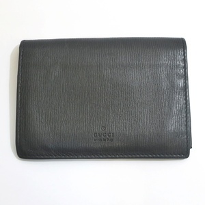 GUCCI グッチ 03930 レザー パスケース カードケース ブラック　中古品 used AB