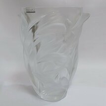 LALIQUE ラリック クリスタル ガラス スワロー ツバメ フラワーベース 花瓶 約24.5cm【送料無料】 中古品 used AB_画像3