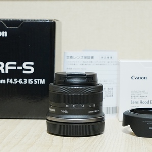 CANON RF-S10-18mm F4.5-6.3 IS STM （純正フード付き！）☆美品の画像1
