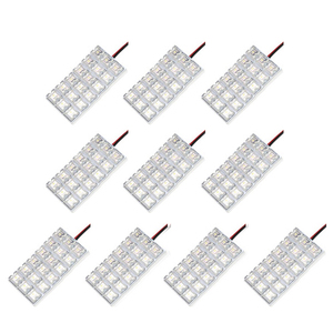 10個セット●● 12V FLUX18連 3×6 LED 基板 端子形状T10 ルームランプ ホワイト