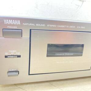 4/001【YAMAHA】ヤマハ KX-580 カセットデッキ 通電確認のみの画像2