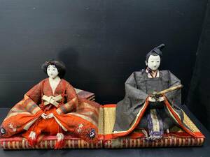 Art hand Auction 4/020 [Rare/Rare] Old Hina doll Kokin Hina Dairi Hina Japanese doll Kimono Antique A rare doll from decades ago, season, Annual event, Doll's Festival, Hina doll