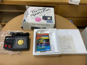 1円スタート　マークIII/マスターシステム スポーツパッド サッカー 箱付 + スポーツパッド SP-500セット セガ SEGA 動作未確認　新品？