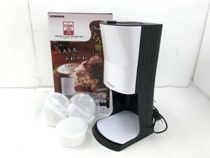 【同梱不可】【100】長期保管未使用品 ドウシシャ KTY-18BK 黒電動ふわふわとろ雪かき氷器 2018年製 ※取説欠品・スパイクに若干のサビ有