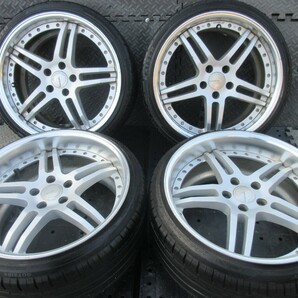 極太10J!!big対応!!WORK GNOSIS グノーシス GS-2 MSL 225/35R19 クラウンマークXレクサスIS.GSセルシオシーマセドリックグロリアVIPセダンの画像1