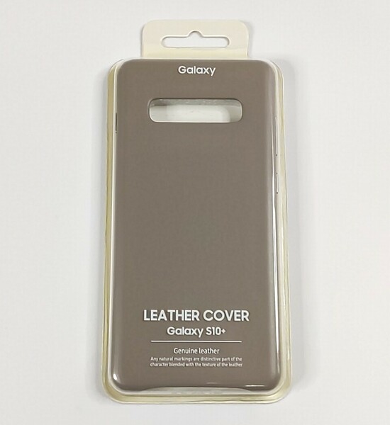 【送料無料】SAMSUNG 純正 GALAXY S10+用 本革 Leather Cover グレイ EF-VG975LJEGJP(サムスン レザー ケース カバー)