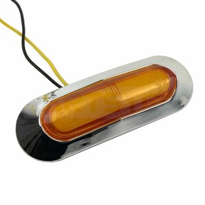 送料無料 サイドマーカー グリルマーカー LED 4個セット 面発光 インナーチューブ アンバー 12V 24V トラック Eマーク /146-14x4 SM-Nの画像2