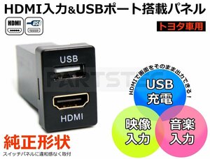ダイハツ HDMI USB ポート スイッチ ホール パネル ウェイク LA700S キャスト LA250S タント LA600S スマホ 充電器 ナビ 連携 /134-52