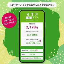 即決！新品・未使用♪日本通信SIM スターターパック NT-ST2-P (67-7655-50)ドコモ回線 シンプル290プラン 合理的プラン申し込み可能！_画像4