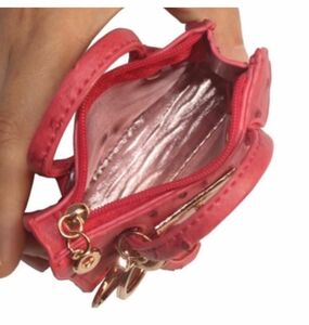 キーケース スマートキーケース ミニハンドバッグ 小銭入れ キーホルダー ピンク 可愛い 韓国 大人気