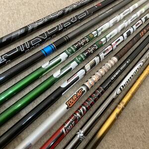 シャフト　10本セット　スリーブ付き3本　スリーブ無し7本　ドライバー用　FUJIKURA　GRAPHITEDESIGN　SPEEDER　KUROKAGE　TOURAD