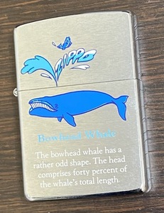 ＃17351B ZIPPO/ジッポー　オイルライター　Bowhead Whale/ホッキョククジラ 美品 火花OK