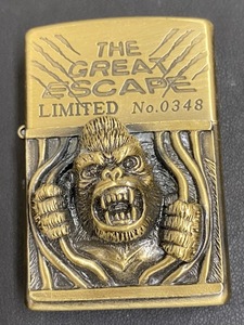 #17351G ZIPPO ジッポー ライター 1997年製 THE GREAT ESCAPE グレート エスケープ ゴリラ リミテッド 限定品 シリアル入り 火花OK