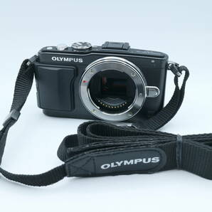 c5143 OLYMPUS PEN Lite E-PL5 ブラック M4/3 MICRO FOUR THIRDS ミラーレス一眼 純正ストラップ 取説 付 FL-LM1 フラッシュ付きの画像3