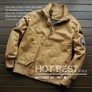  gorgeous embroidery *AIRFORCE thin cotton military flight jacket blouson MA-1 light weight / inscription XXXXL-XXXL degree /2826