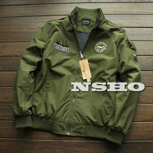 484*XXXXL-XXXL degree * new goods spring summer *Air Force*MA-1 badge thin flight jacket blouson nylon jumper 