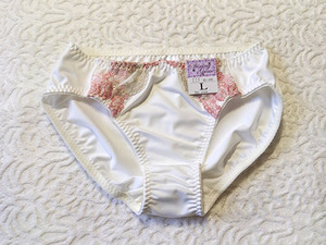 Lサイズ　新品　未使用　白　パンティ 可愛い下着　ランジェリー01T☆*:.…*