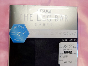 ATUGI…*新品…*ひざ下丈　ブラック　THE　LEG　BAR　伝線しにくい D03☆*:.…*