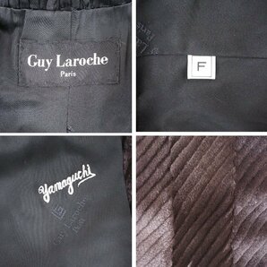 美品【 Guy Laroche / グルービング加工 】 高級毛皮 シェアードミンク ◆セミロングコート 90cm丈 ◆ダークグレー ◆サイズ FREE ◆U100Yの画像8