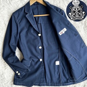 希少Lサイズ！VAN JACKET × BOAT HOUSE エンブレム付き テーラードジャケット 紺ブレザー ヴァンジャケット ボートハウス 3 ネイビー