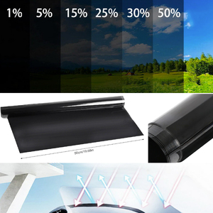  smoke film 50% car film 50cm 300cm car window smoked sunshade insulation UV cut black privacy protection 