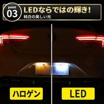 ハイエース レジアスエース ナンバー灯 200系 トヨタ LED ライセンスランプ 左右セット パーツ 交換 ヴァンガード ハリアー ホワイト 白_画像6