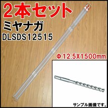 2本セット 未使用 ミヤナガ デルタゴンビット SDSプラス DLSDS12515 Φ12.5X1500mm 3枚刃 有効長200mm ハンマードリル Miyanaga_画像1