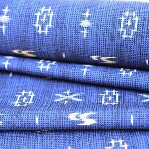 未使用 3点 反物 越後紬 絹100％ ウール紬 伝統工芸品 着物 kimono 道行 アンティーク 和装の画像5