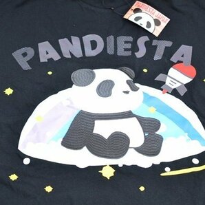 新品 タグ付き PANDIESTA JAPAN ビッグ 半袖Ｔシャツ パンダさん 宇宙 刺繍 熊猫 554108 XLサイズ パンディエスタジャパンの画像2