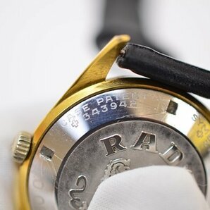 動作品 RADO ワールドトラベル 30石 デイト 343942 345602 自動巻 機械式 腕時計 ゴールド色 ラドーの画像6