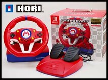 良品 HORI マリオカート レーシングホイール for Nintendo Switch ステアリング型コントローラー Nintendo Switch NSW-204 ホリ_画像1