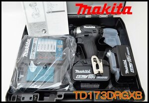 新品 マキタ 充電式インパクトドライバ TD173DRGXB 18V 6.0Ah ブラック バッテリ BL1860B×2本・充電器 DC18RF・ケース付 makita