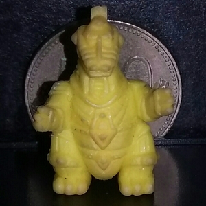  yellow Mechagodzilla P poppy higashi . special effects monster eraser PVC sofvi mini figure Showa Retro that time thing 