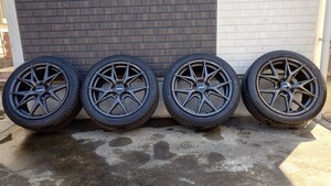 値下 半年使用 RAYS VERSUS VV21S 18インチ 8J+44 5H-112 ヨコハマ ブルーアースGT AE51 245/40R18 225/45R18 レイズ ベルサス タイヤ