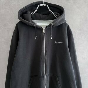 00s OLD NIKE ナイキ ジップアップパーカー L ブラック